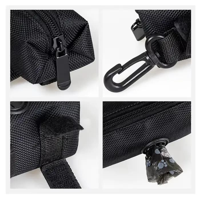 Support de sac de merde pour chien, fixation de laisse, Mini sac poubelle de voyage réglable, distri