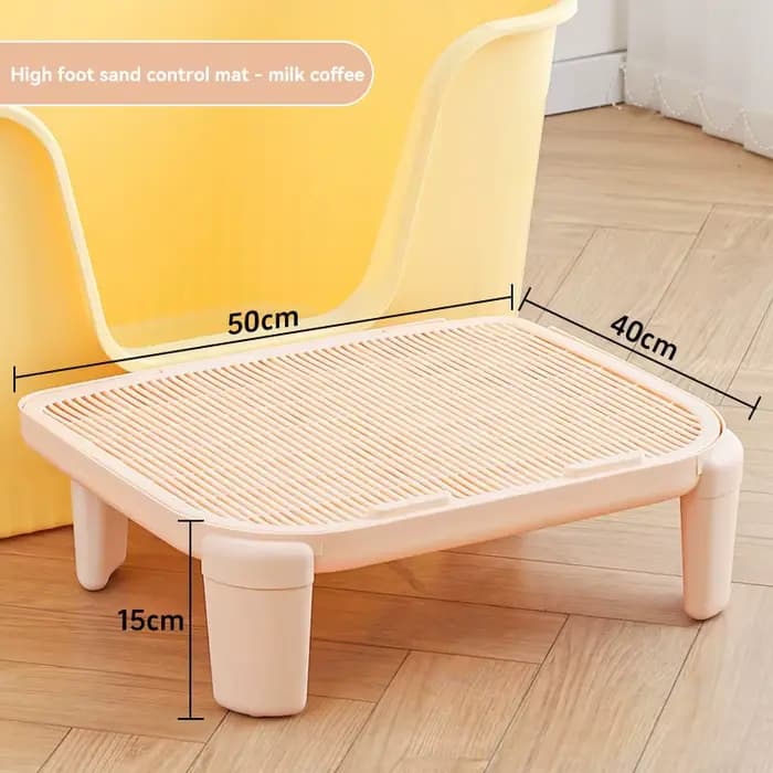 HOOPET tapis à litière pour chats anti-éclaboussures Double couche boîte à litière pour chat pour an