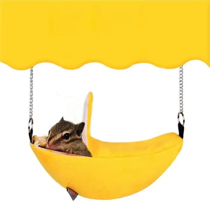 Animaux conception animal de compagnie banane Hamster Rat hamac Cage maison nid Hamster maison chaud