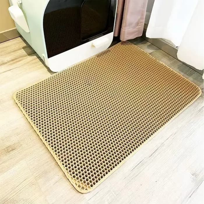 Tapis de litière pour chat de grande taille, conception avancée à Double couche en nid d'abeille, im