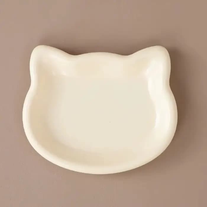 Bol pour chat en forme de chat mignon, assiettes Anti-chute en plastique, bol de nourriture antidéra