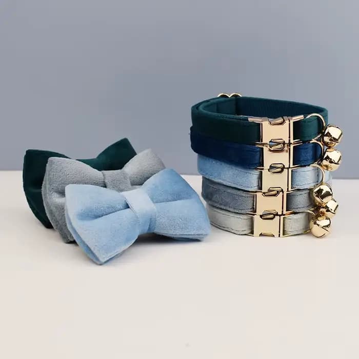 Collier pour chat mignon avec nœud papillon, collier personnalisé pour chat avec clochette, gravure,