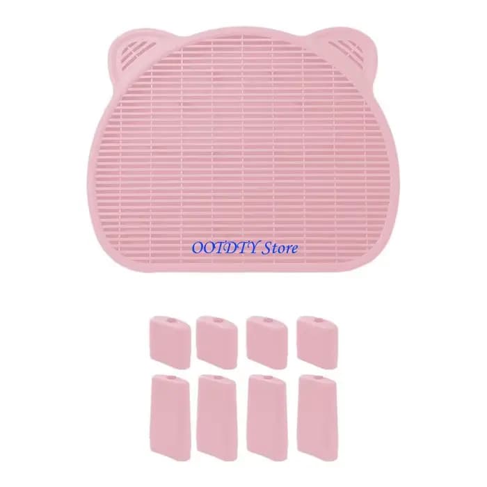 Tapis litière efficace pour chats 367A, avec Double Drainage, pour entretien facile nettoyage facile