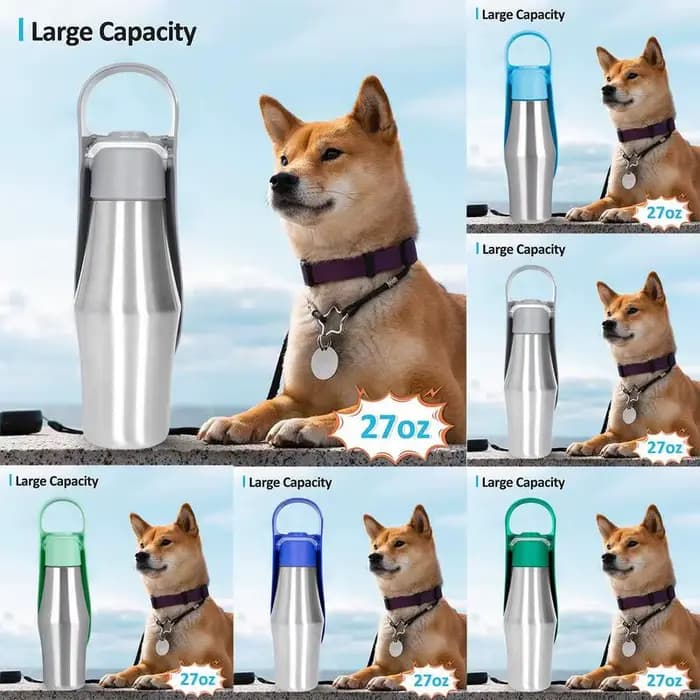 Bouteille d'eau de voyage pour animaux de compagnie de 750ML bouteille d'eau Portable pour chien pou