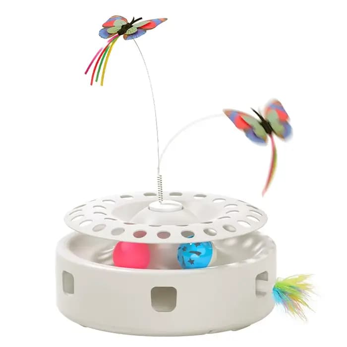ROJECO – jouet automatique 3 en 1 pour chat, jouet électrique pour taquiner le papillon, boules de p