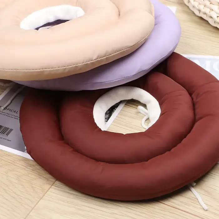 Collier élisabéthain imperméable pour animaux de compagnie, anneau souple pour chat, chien, guérison