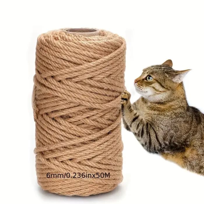 Corde en sisal naturel durable de 6 mm - Parfaite pour les griffoirs pour chats, la décoration de la