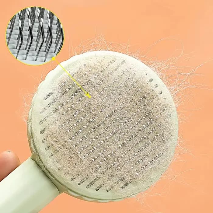 Peigne d'épilation pour animaux de compagnie, brosse autonettoyante pour chat, brosse coulissante po