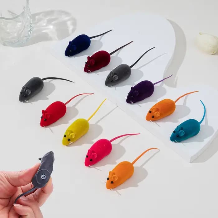 Jouets de simulation de souris en caoutchouc sonore pour animaux de compagnie, accessoires interacti