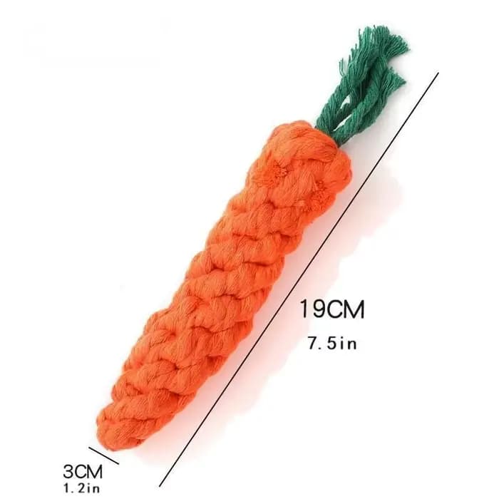 Jouet à nœud pour animaux de compagnie, 1 pièce, en forme de carotte pour chien et chat, jouets à mâ