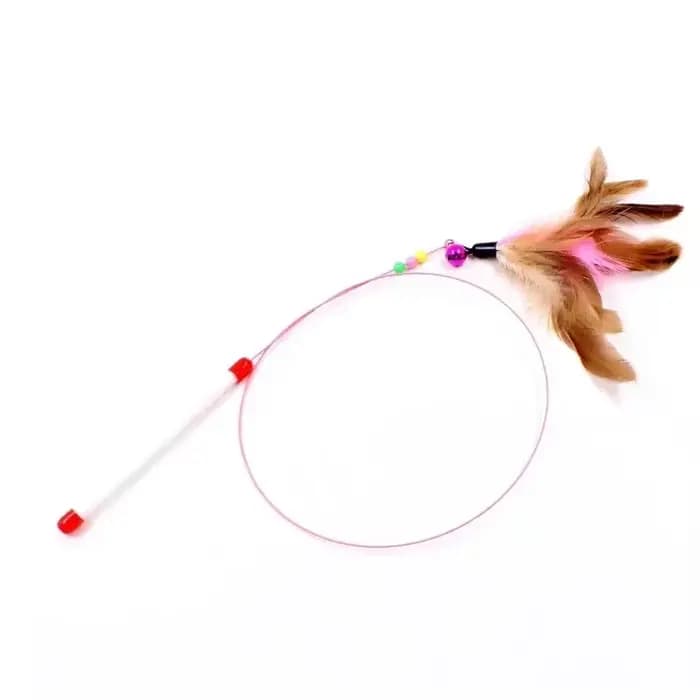 Jouet interactif pour chat en forme de paon avec clochette, bâton de jeu pour chaton, baguette de ch