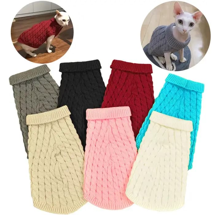 Chat chiot chandails automne hiver animal tricoté pull pull pour petits chiens chats chaton pulls Sp
