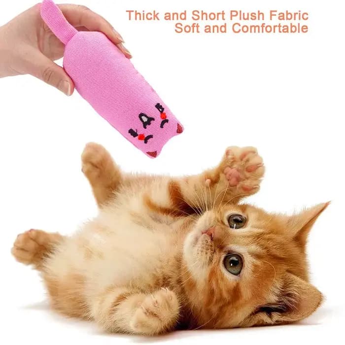 Peluche en herbe de cataire pour animal de compagnie, jouet mignon en forme de pouce, oreiller, meul