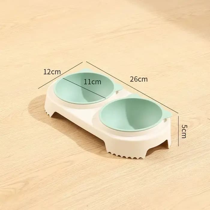 Bol pour chat en plastique, double bol antidérapant pour chats et chiens, séparation des aliments se