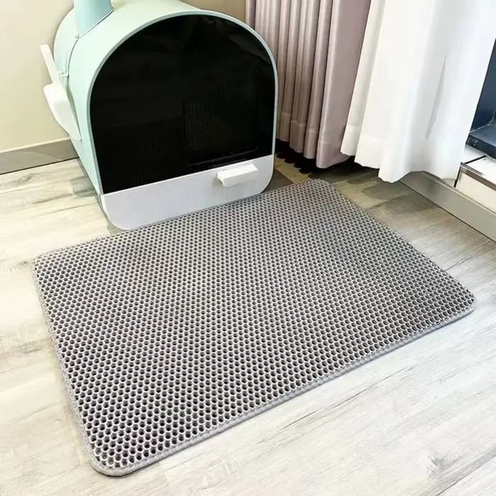 Tapis pour litière de chat, résistant, imperméable, 2 couches, antidérapant, lavable, protection de