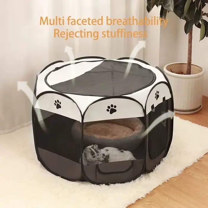 Tente pliable pour animaux de compagnie, poignée Durable, maison pour chat, tissu Oxford, clôture oc