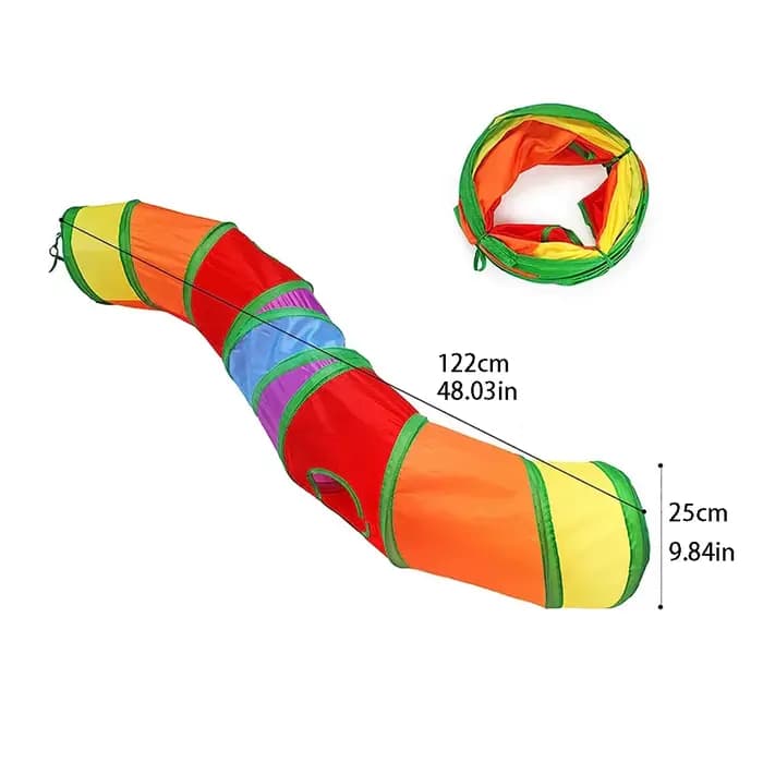 Tube Tunnel pliable pour chat, jouets d'entraînement pour chaton, jouet interactif amusant, Tunnel e