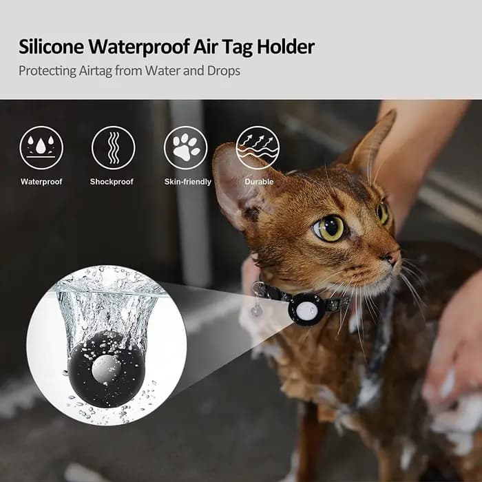 Étui Airtag pour collier de chat, collier en nylon coulé, détecteur GPS pour chien, traqueur de loca