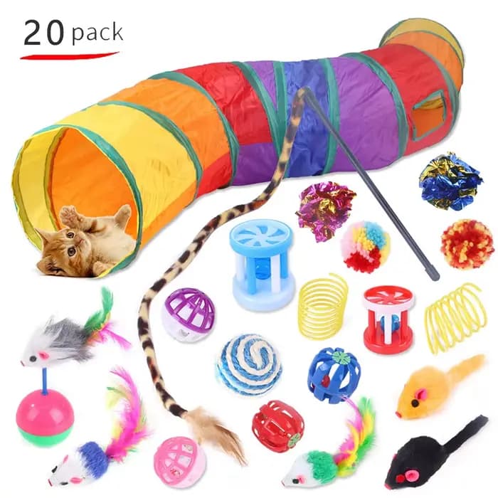 Jouets pour chat chaton jouer Tunnel souris forme balles pliable Chat drôle chat tente souris fourni