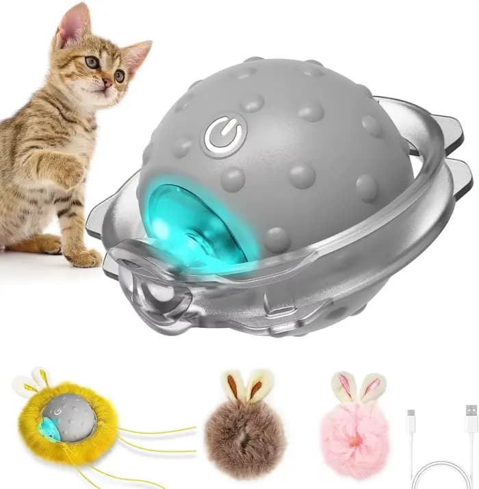 Jouets interactifs pour chats à activation par mouvement - Jouets à bille mobiles automatiques pour