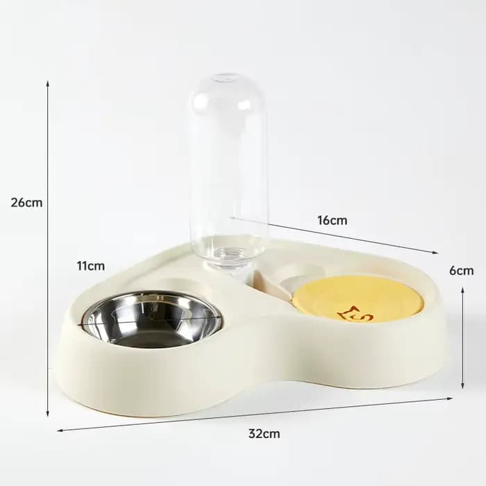 Nouvelle gamelle pour chat, bol d'eau et de nourriture tout-en-un, gamelle pour chat deux-en-un, acc