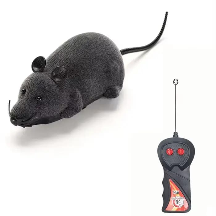 Souris robot amusante pour chat avec télécommande, souris multicolore sans fil, jouet interactif éle