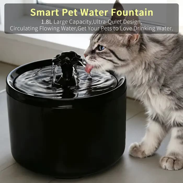 La fontaine à eau pour chat est un nouveau type de fontaine à eau pour animaux de compagnie avec cir