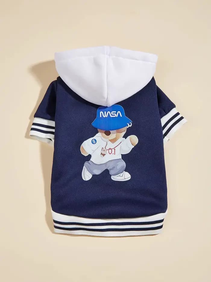 Vêtements pour animaux de compagnie chien chat avec chapeau veste vêtements chauds et confortables a