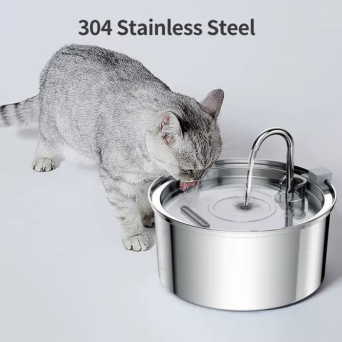 Distributeur d'eau pour animaux de compagnie en acier inoxydable, fontaine d'eau automatique pour ch