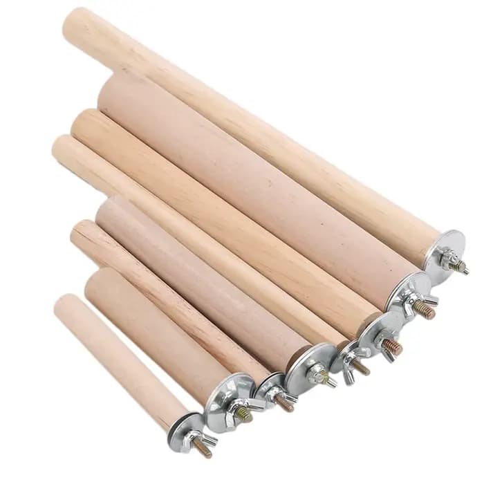 Bâton debout brut pour perroquets et animaux de compagnie, support suspendu en bois, support de joue