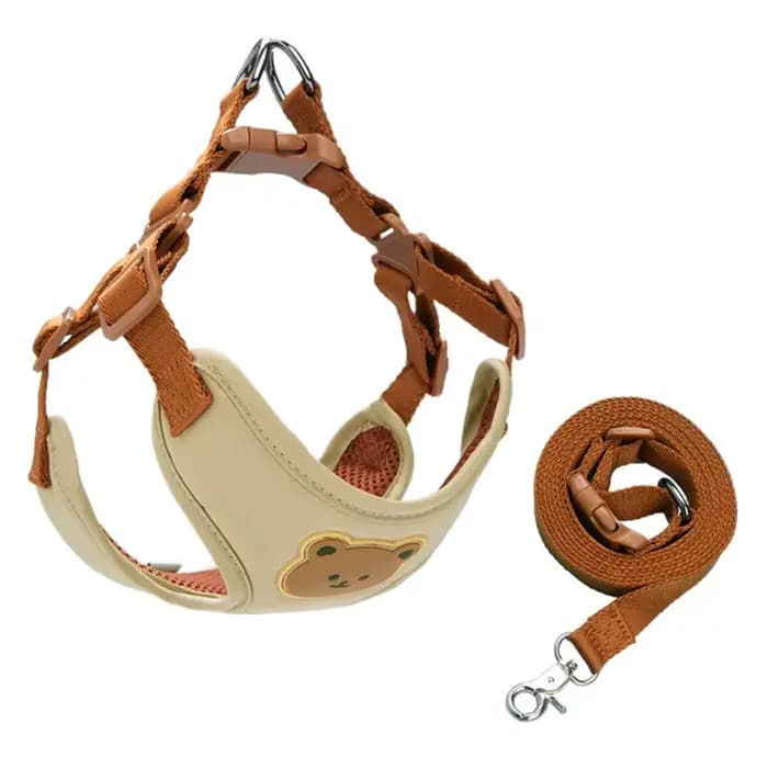 Harnais créatif et mignon pour animaux de compagnie, laisse Anti-fuite réglable pour chien, harnais