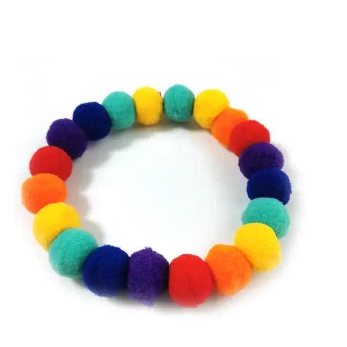 Noeuds papillon fleur arc-en-ciel pour animaux de compagnie, collier boule de poils, accessoires de