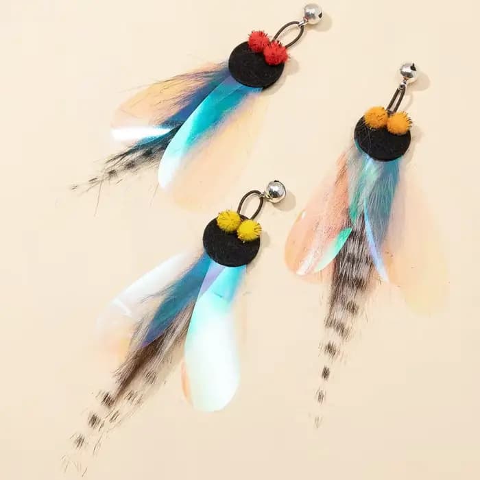 Jouets pour chats, jouet en plumes pour chats, bâton Teaser, résistant aux morsures, papillon, jouet