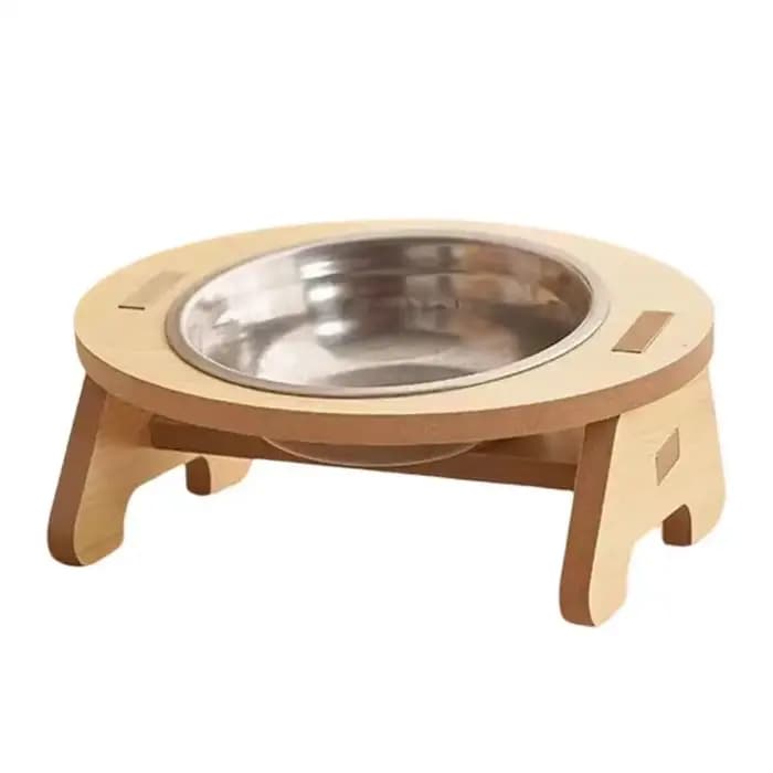 Mangeoire pour animaux de compagnie Double bol de nourriture pour chat avec conception Anti-coups ré