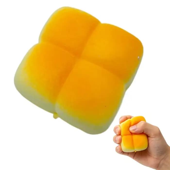 Jouet à presser en forme de pain moelleux, modèle de nourriture factice, pain grillé, gâteau de peti