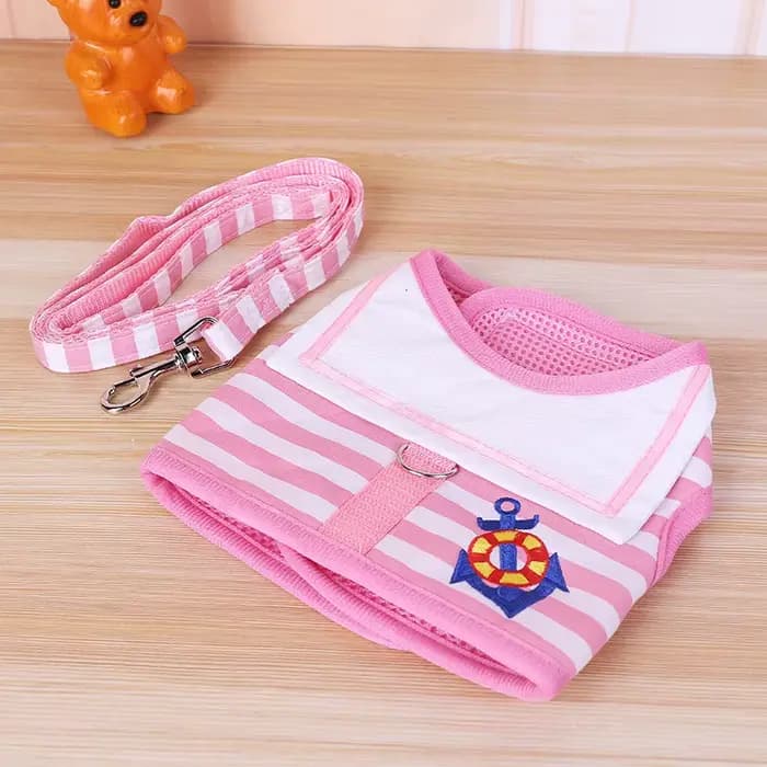 1pc chien vêtements doux Style marine laisse ensemble pour Teddy poméranien Chihuahua chien fournitu