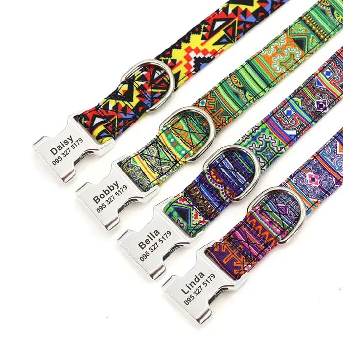 Collier personnalisé pour chien et chat, petit, moyen et grand, nom gravé personnalisé, identificati
