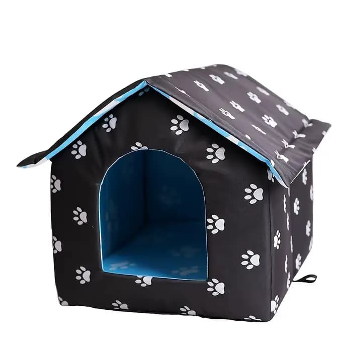 Nichoir pour chat d'extérieur, imperméable et chaud, pliable, avec coussin amovible pour animaux err