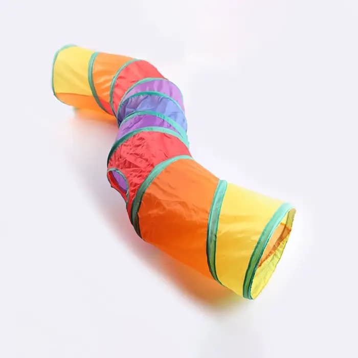 Tube Tunnel pliable pour chat, jouets d'entraînement pour chaton, jouet interactif amusant, Tunnel e