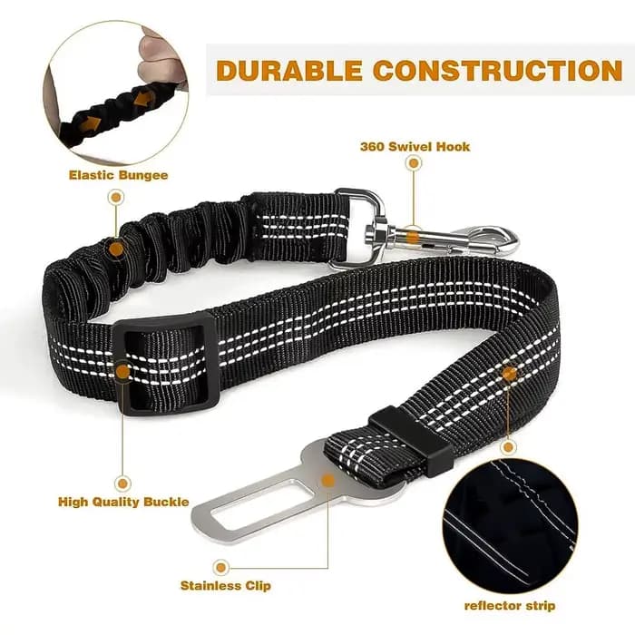 Ceinture de sécurité réglable pour chien, laisse de voiture pour animaux de compagnie, fils de sécur