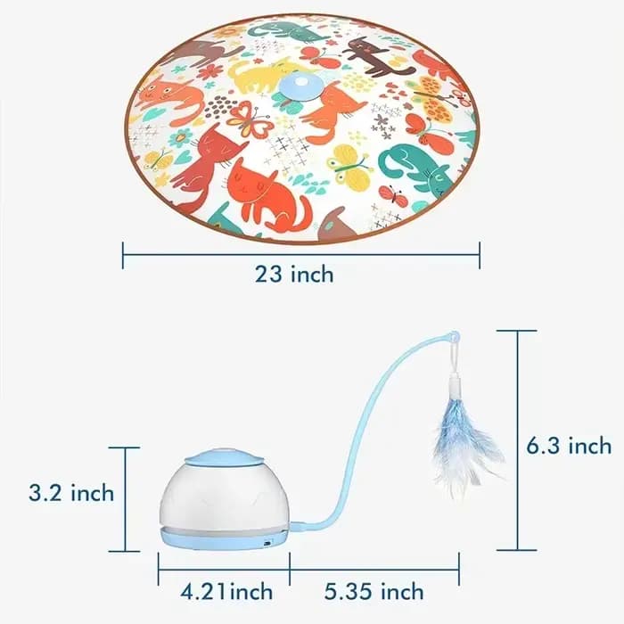Jouet électrique pour chat, chargement USB, Puzzle interactif rotatif à 360 degrés, articles intelli