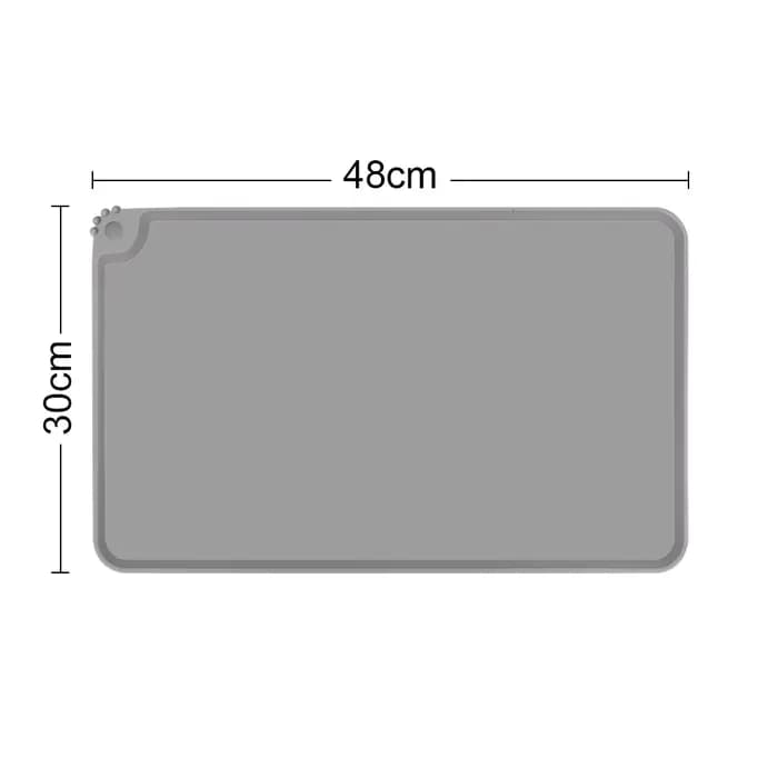 Support pour 3 bols à chat, structure en fer, distributeur de nourriture surélevé, tapis en silicone