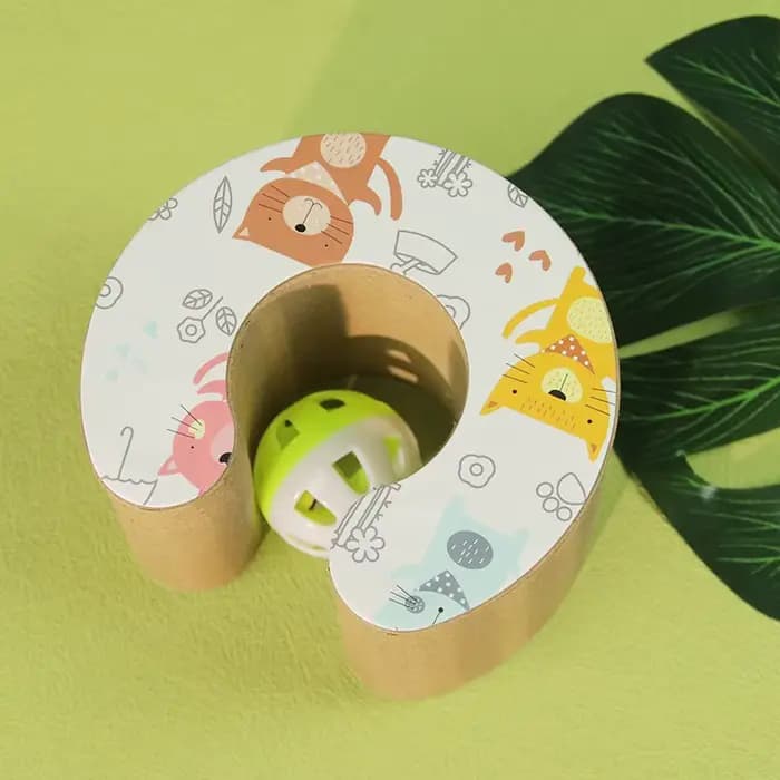 Usine vente chaude interactif chat à gratter carton jouet pliable orgue magique chat planche à gratt