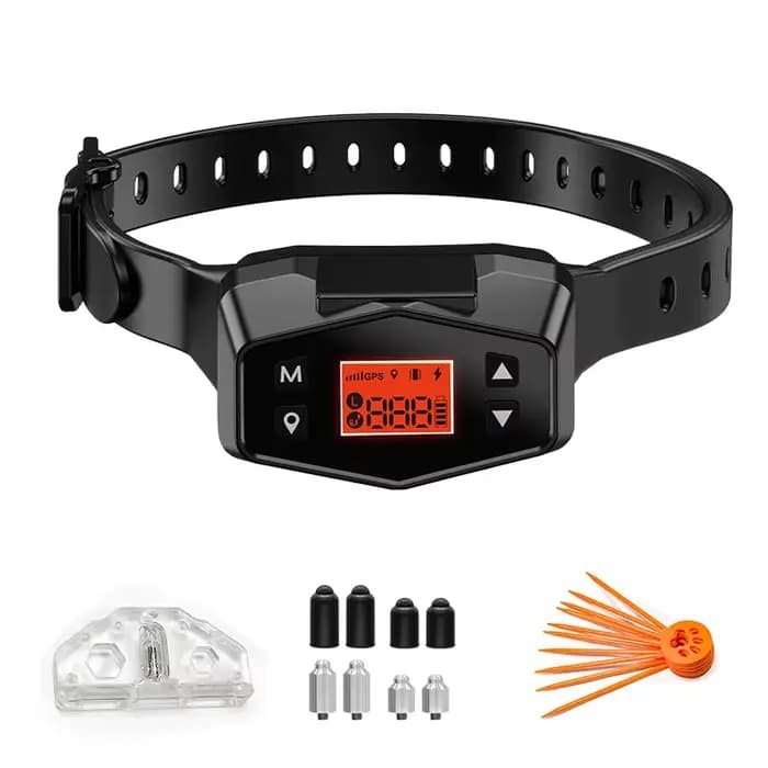 Collier de suivi de clôture pour animaux de compagnie avec GPS sans fil, système de confinement pour