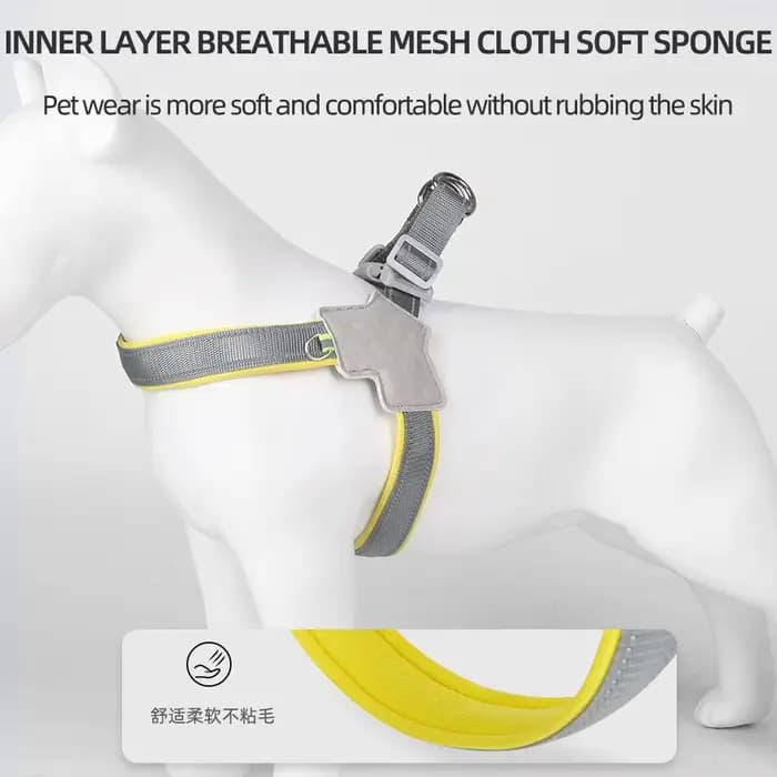 Harnais réfléchissant pour chien de compagnie, pour petits et moyens chiens, gilet sans traction, sa