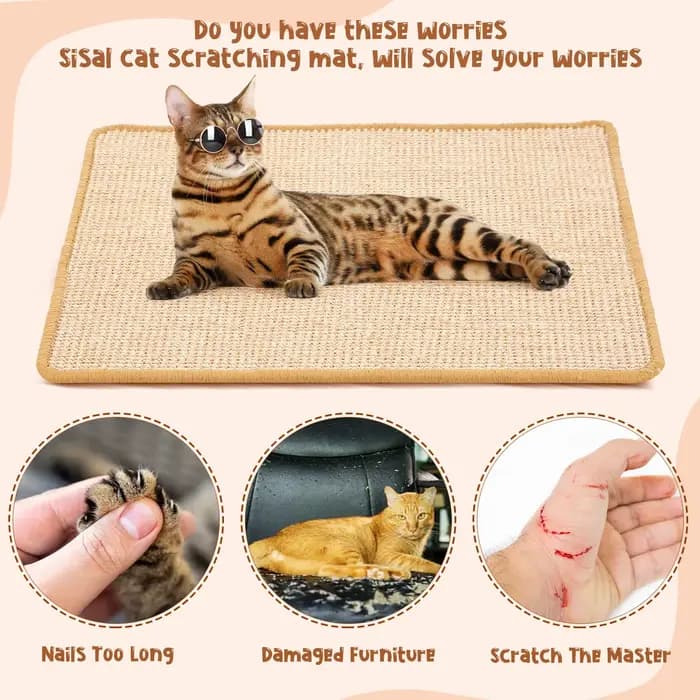 Protecteur de meubles en sisal pour canapé, grattoir pour chat, polymère contre les rayures, arbre à
