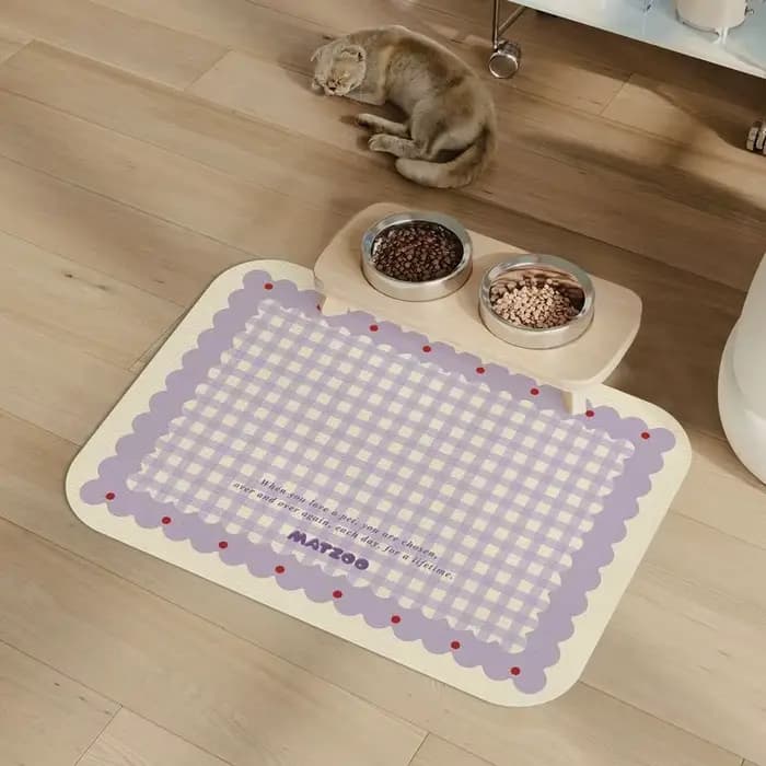 Tapis d'alimentation pour animaux de compagnie, pour chats et chiens, résistant à la saleté, aux ray