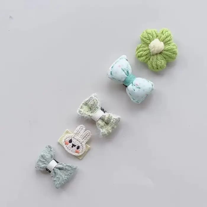 Lot de 5 nœuds pour chiens et chats, pinces à cheveux tendance pour animaux de compagnie, accessoire