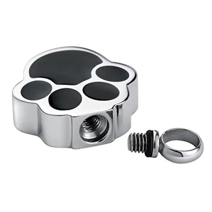 Bijoux de crémation imprimés de patte de chien et de chat pour cendres, collier d'urne portable, pen