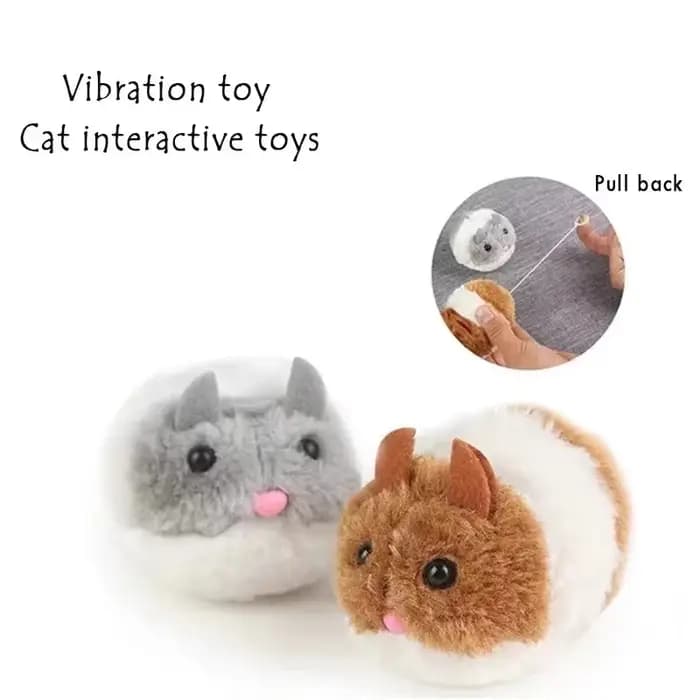 Jouets interactifs en peluche Hamster, Simulation de chaton, souris en peluche de sécurité, jouet mé